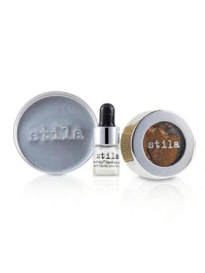 Stila Magnificent Metals Foil Finish Eye Shadow With Mini Stay All Day Liquid Eye Primer -  Copper 2pcs