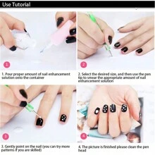 Nail Point Drill Pen Set Of 5 Pcs Different Sizes DIY Manicure Tools - Apricot - View 5