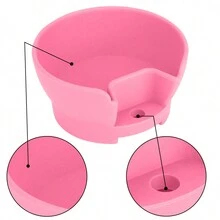 零食碗不倒翁零食托盤水杯 40 盎司帶手柄可重複使用零食環帶吸管蓋適合派對野餐度假 - 藍色 - 查看 3