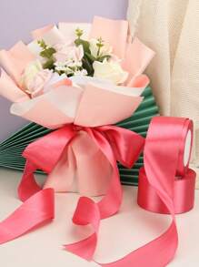 3rolls X 22m Ribbon For Valentine'S Day Gift Wrapping, Rose Flower Decoration, Birthday Cake Party, Making Bow Knots, Diy Crafts,