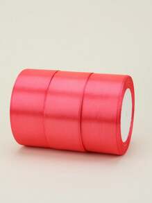 3rolls X 22m Ribbon For Valentine'S Day Gift Wrapping, Rose Flower Decoration, Birthday Cake Party, Making Bow Knots, Diy Crafts,