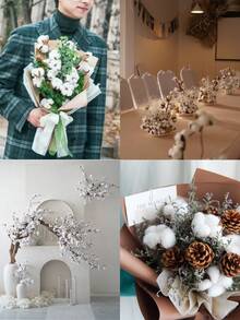 10 Pcs  Dried Cotton Head, Fake Cotton Flowers Dried Cotton Picks Stalks Plants, Artificial Cotton Floral Stems Faux Farmhouse Decorations For Vase Home Decorl, Restaurant, Living Room, Bedroom, Wedding, Banquet, Kitchen, Garden Ideal For School Dorm - White - View 8