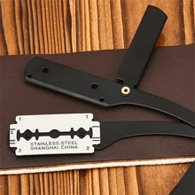 1 Peça Navalha De Barbear Em Aço Inoxidável, Navalha Dobrável De Estilo Retrô Para Barbear Manual, Aparar O Cabelo E Sobrancelhas Para Uso Doméstico E Comercial
