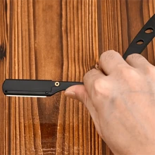 1 Peça Navalha De Barbear Em Aço Inoxidável, Navalha Dobrável De Estilo Retrô Para Barbear Manual, Aparar O Cabelo E Sobrancelhas Para Uso Doméstico E Comercial