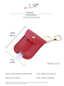 1支30ml手消毒劑,帶有皮套、鑰匙扣、可口罩充填的便攜式瓶子、鑰匙扣 - 灰色 - 查看 4