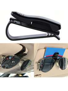 1 Miếng Ô tô/xe hơi Kính Kẹp Đa chức năng phổ cập Kính râm Giá đỡ Đối với Tấm che nắng ô tô - màu đen - Xem 3