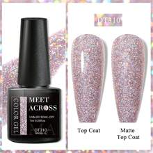 6件套裸粉色凝胶指甲油套装，带闪粉，秋季UV LED美甲凝胶，半永久底油和封层 - 粉色 - 查看 8