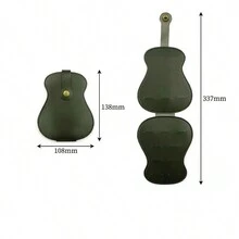 Chinflly Guitar Picks Holder,Variety Pack Picks Storage Pouch Box Can Hold For 18 PCS Guitar Picks,5.4x4.25 Inch Guitar Plectrums Bag Case Gift For Guitar Players Tools Bag Tool Box - Dark Green - View 2