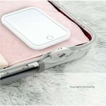 1pc Led Vanity Mirror With Touch-Controlled Lighting For Makeup, Desktop Design Suitable For Home, School Or Travel Use - White - View 6