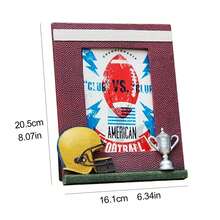 1入美式橄欖球浮雕3d相框裝飾創意手工禮品,比賽、生日、獎項紀念品 - 豎版 - 查看 2