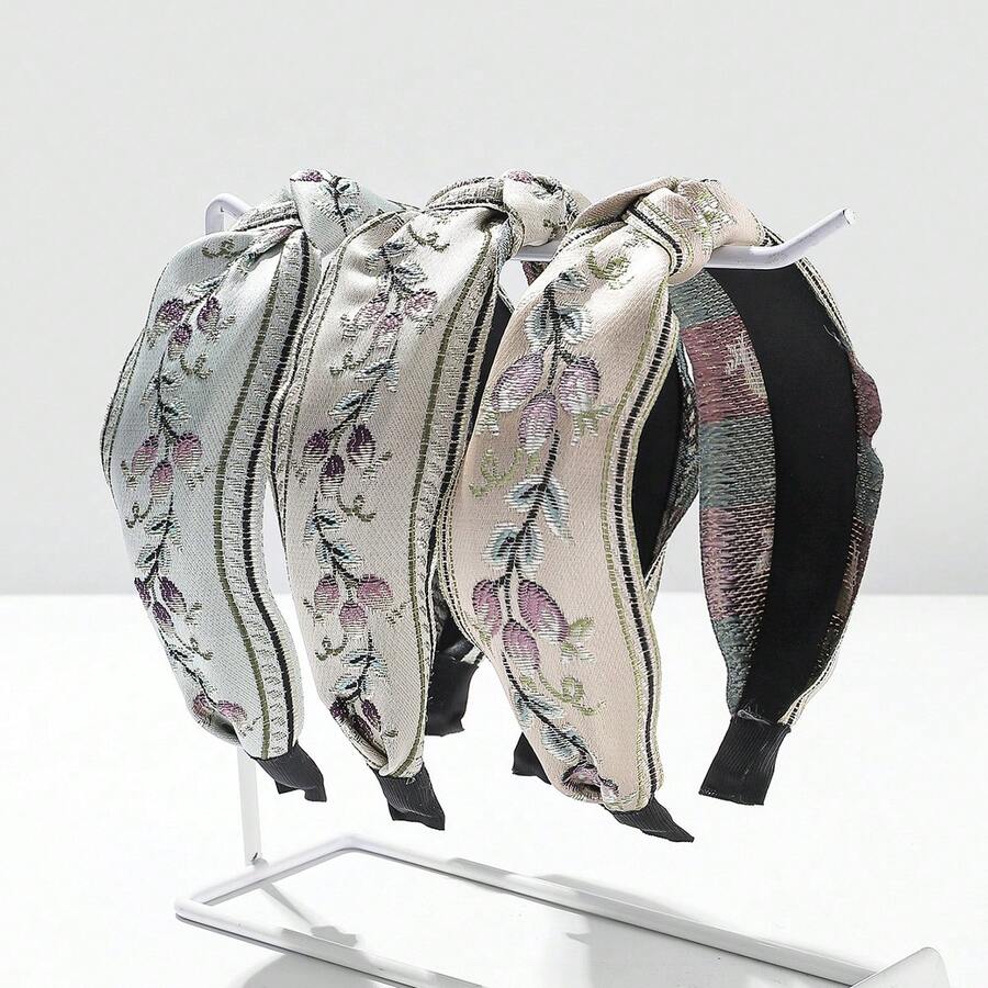 1件刺繡頭帶,日常髮飾 - 彩色 - 查看 1