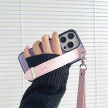 With Phone Charm Holder IPhone15 Series Multifunctional Crocodile Protective Case Is Suitable For All IPhone13/14/12/11 Series - Purple - View 3