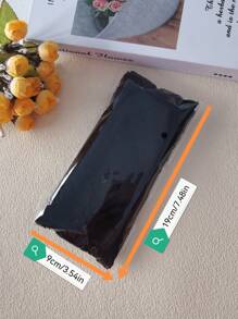 100 公分/件 18 公分寬彈性蕾絲邊用於服裝配件、帽子和衣服裝飾 - 黑色 - 查看 4