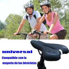 Asiento Sillin,cojín Cómodo Bicicleta Absorción De Impactos - Negro - Ver 2