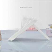 1pc Led Vanity Mirror With Touch-Controlled Lighting For Makeup, Desktop Design Suitable For Home, School Or Travel Use - White - View 3