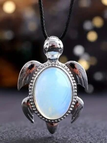 1 件天然石材吊墜可愛海龜治癒水晶時尚吊墜項鍊,diy 裝飾珠寶房間裝飾吊墜節日派對派對珠寶禮品 - 項鍊 - 查看 11