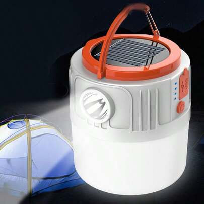 Đèn cắm trại năng lượng mặt trời LED ngoài trời Lều năng lượng mặt trời siêu sáng Đèn lồng di động, Ngân hàng điện khẩn cấp có thể sạc lại USB, Đèn lồng đèn điện tử cho ngoài trời, đi bộ đường dài, leo núi, câu cá Chiếu sáng cắm trại nướng thịt (Có / không có điều khiển từ xa)