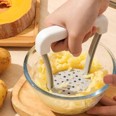 1 Máy nghiền khoai tây, Dụng cụ ép khoai tây thủ công có hoa văn lượn sóng, Dụng cụ nhà bếp để nghiền khoai tây, Dụng cụ ép trái cây rau củ, Đồ dùng nhà bếp, Máy cắt, Thực phẩm, Salad, Trang trí, Bảo quản, Tiệc, Sinh nhật.