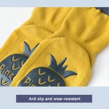 【桃紅色】1雙嬰兒地板襪,男女嬰兒襪子,防滑透氣,適合室內行走的酷炫襪子 - 杏色 - 查看 9