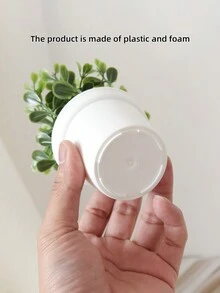 1盆人造盆栽植物,適合放在房間、書桌、架子、浴室進行家居裝飾 - 綠色 - 查看 5