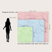 1pc Chinese Style Grain Printing Flannel Blanket, Soft And Comfortable Sofa Cover Suitable For Valentine'S Day, New Year Gift, Daily Use - Multicolor - View 2