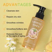 Turmeric Toning Lotion - Moisturizing Facial Cleanser For Dry And Oily Skin Types 100ml/3.38fl.Oz - Turmeric Toner - View 3
