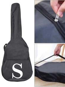 31英寸夜光字母a到z吉他包,防水吉他盒,旅行方便攜帶吉他收納袋,吉他背包,可調節多功能拉鍊肩帶,吉他盒雙肩背帶,吉他工具 - 黑色 - 查看 9