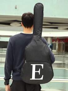 31英寸夜光字母a到z吉他包,防水吉他盒,旅行方便攜帶吉他收納袋,吉他背包,可調節多功能拉鍊肩帶,吉他盒雙肩背帶,吉他工具 - 黑色 - 查看 4