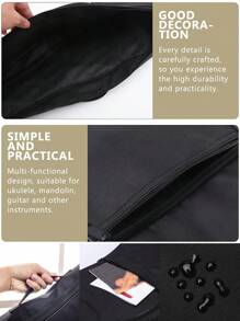 31英寸夜光字母a到z吉他包,防水吉他盒,旅行方便攜帶吉他收納袋,吉他背包,可調節多功能拉鍊肩帶,吉他盒雙肩背帶,吉他工具 - 黑色 - 查看 10