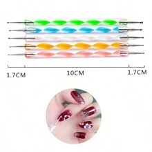 Nail Point Drill Pen Set Of 5 Pcs Different Sizes DIY Manicure Tools - Apricot - View 2