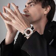 1 条男女通用休闲商务帆布拼色表带，时尚、个性化、透气、吸汗替换腕带，兼容 Apple Watch 表带 44mm.45mm.49mm.38mm.40mm.41mm.42mm Ultra/Se/8/7/6/5/4/3/2/1 - 紅白色 - 查看 7