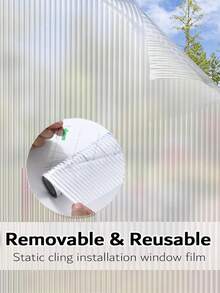 1捲視窗隱私膜霧面玻璃貼紙裝飾雜波玻璃靜電貼,不需膠水聖誕紋理玻璃門裝飾冬季結霜貼紙窗戶遮罩 - 彩色 - 查看 3