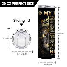 1入組,20盎司獅子不銹鋼咖啡杯,'給我爸爸'信杯,兒子送給父親的最佳禮物,有趣又酷的生日禮物,新年禮物 - 父親 - 查看 2