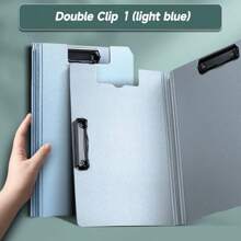1個文件夾/數據夾/測試卷夾/文具/學習/辦公用品/學生專屬書夾/筆記本夾板夾,返校備品,校園文具,可愛文具,校園色彩,辦公室裝飾用品 - 淺藍色 - 查看 2