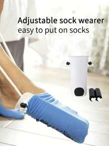 1 Pieza Ayudante para Calcetines - Deslizadores de Calcetines para fácil puesta y quitado - Ayudas para subir - Ayudas para Calcetines para personas mayores, embarazadas y ancianos, Cinturón, Accesorios de Zapatos y Botas