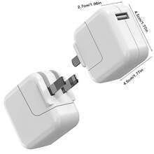 Ipad Iphone 充電器快速充電 2 包 Usb 壁式充電器可折疊塊 Iphone 充電旅行壁式插頭相容於 Ipad、ipad Pro、ipad Air、iphone - 白色 - 查看 6