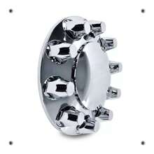 Tapón Copa Rin Tracto Camión Delantero Cromado 10 Birlos C70 - Plateado - Ver 3
