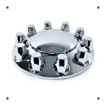 Tapón Copa Rin Tracto Camión Delantero Cromado 10 Birlos C70 - Plateado - Ver 4