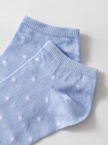 5/10 双女士/女童短袜，纯色/花卉图案，防臭，吸湿排汗，休闲款，适合学生、成人、运动、度假、日常穿着。多种颜色和款式随机发货。 - 彩色 - 查看 5