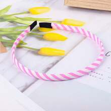 1 件儿童可爱发夹，夏季碎花印花布发带，适合女孩，粉色 - 彩色 - 查看 1