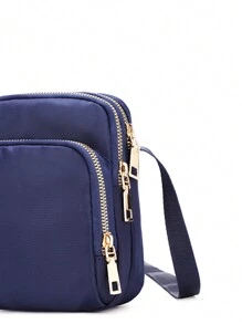 Women Bag Waterproof Shoulder Bag Crossbody Zipper Mobile Phone Lady Female Multifunction Handbag Wrist Purse Women Pouch - Blue - View 5