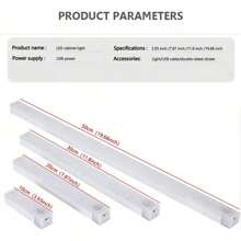 1pc Led Motion Sensor Cabinet Light Usb Charging Magnetic Night Lamp For Bedroom Kitchen Showcase Bathroom Wardrobe Decoration, White, Available In 10cm/20cm/30cm/50cm - White - View 8