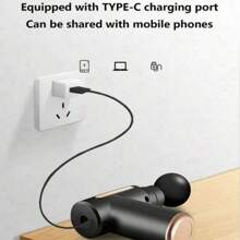 Masajeador portátil y recargable, masajeador de impacto - Negro - Ver 4