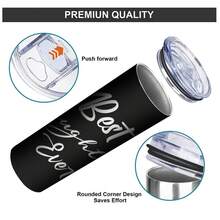 1入組20盎司不銹鋼雙層隔熱杯,印有字母的best系列,是女兒的生日禮物,家庭成員情感杯,新年禮物 - 女兒1 - 查看 3