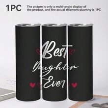 1入組20盎司不銹鋼雙層隔熱杯,印有字母的best系列,是女兒的生日禮物,家庭成員情感杯,新年禮物 - 女兒1 - 查看 7