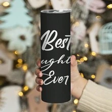 1入組20盎司不銹鋼雙層隔熱杯,印有字母的best系列,是女兒的生日禮物,家庭成員情感杯,新年禮物 - 女兒1 - 查看 1