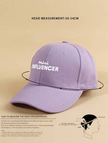 1pc Y2k Children's Adjustable Baseball Cap, Outdoor Sun Protection Leisure Hat For Boys Girls, Suitable For Spring, Autumn, Travel, Beach Vacation, Sun Hat - Purple - View 4