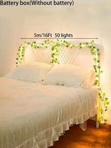 1 件 6.56 英尺/16.4 英尺/32.8 英尺装饰灯串 - 人造常绿叶 LED 灯串、装饰夜灯、室内装饰氛围灯、墙壁装饰夜灯、桌面装饰夜灯，适用于房间、酒吧、生日派对、餐厅、客厅装饰、生日礼物（不含电池） - 樹葉燈 - 查看 4