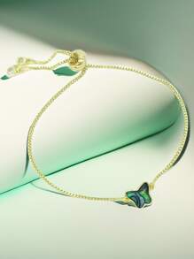 1入流行的簡約風格銅&鮑魚&蝴蝶設計可伸縮手鐲 - 金黃色 - 查看 12