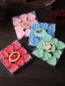 1 件心型蠟燭,適合浪漫情人節、求婚、生日、婚禮裝飾 - 紅色 - 查看 8